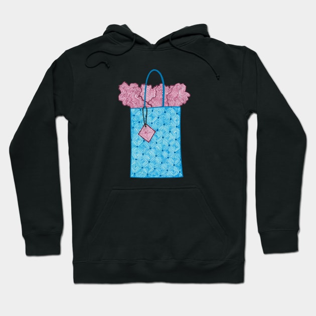 Gift bag (blue and pink) Hoodie by calenbundalas